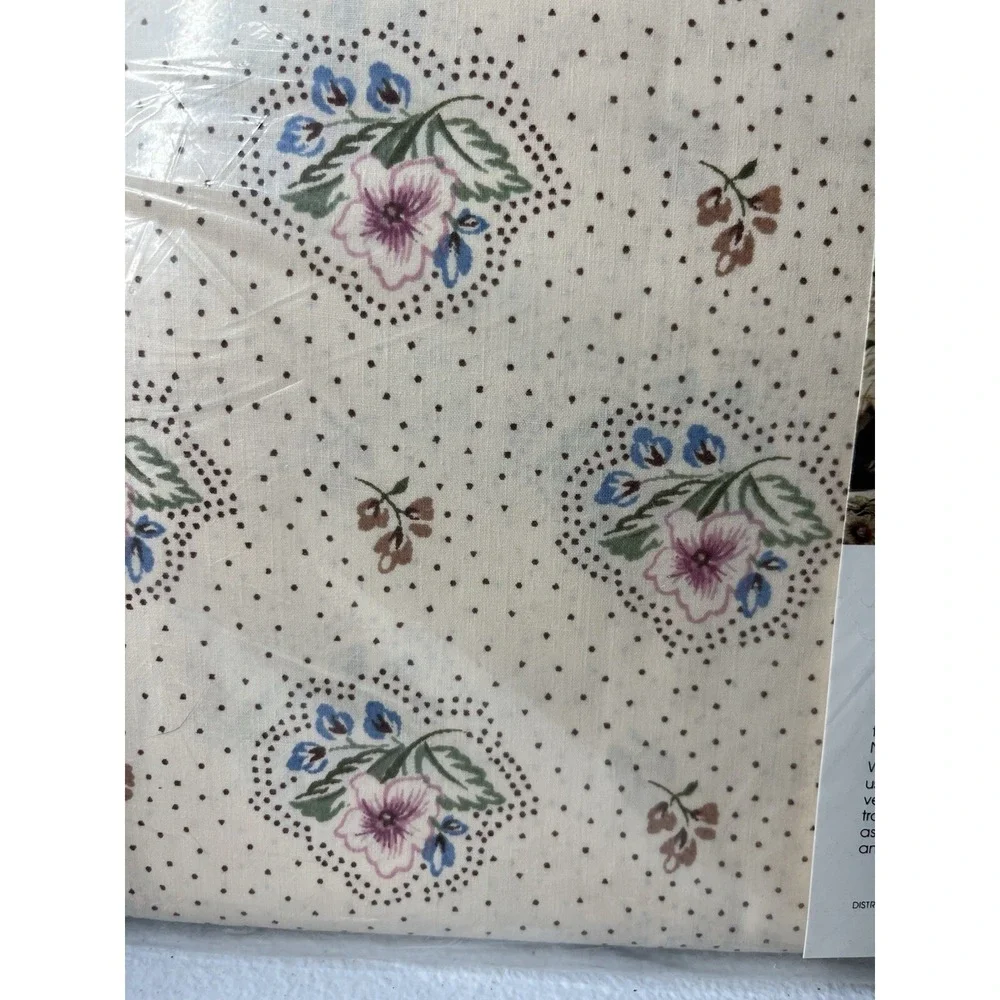 Vtg Montgomery Ward Full Size Flat And Fitted Sheets‎ Floral Brookside Percale